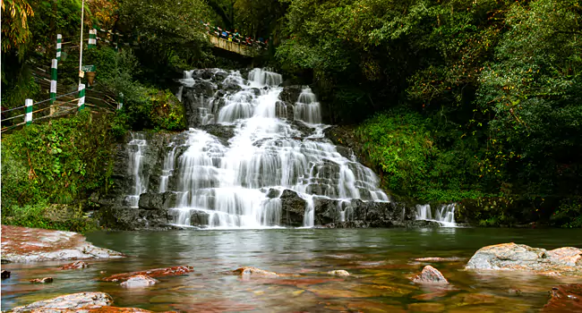 elephant falls waterfall